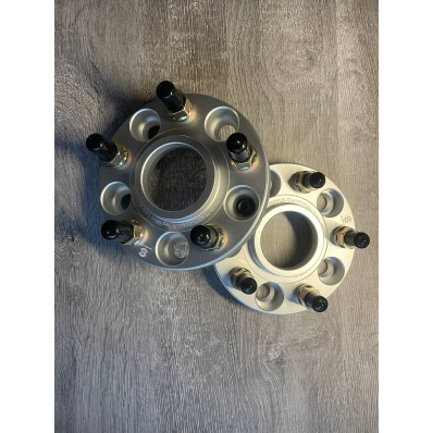 Проставки колесные 25 мм 5x120 DIA 72.6 Step Silver — алюминиевые со шпильками M14x1.5